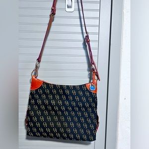 DOONEY & BOURKE EUC DENIM BLUE / BROWN FREDRICA BAG